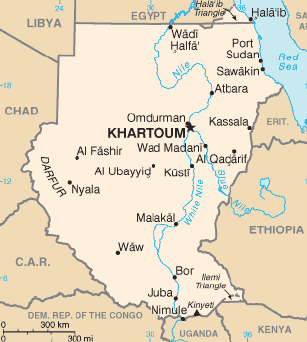 North Kurdufan, state of Sudan. Elevation map colored in wiki style with  lakes and rivers. Locations and names of major cities of the region. Corner  a Stock Photo - Alamy